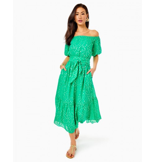 Tamie Off-the-Shoulder Midi Dress