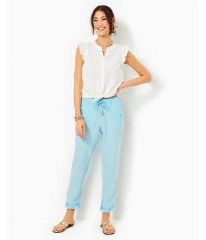 31&quot; Taron Mid-Rise Linen Pant