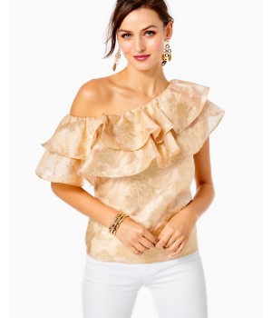 Trixie One-Shoulder Ruffle Top