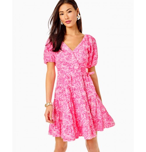 Iralee Linen Wrap Dress