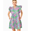 Aldena Ruffle Sleeve Cotton Dress