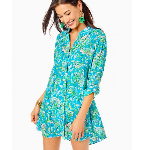 Natalie Shirtdress Cover-Up