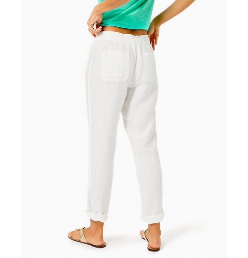 31&quot; Taron Mid-Rise Linen Pant