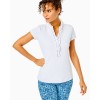 UPF 50+ Luxletic Frida Ruffle Polo Top