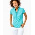 UPF 50+ Luxletic Frida Ruffle Polo Top