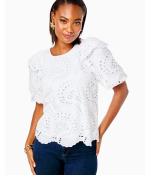 Aleena Eyelet Top