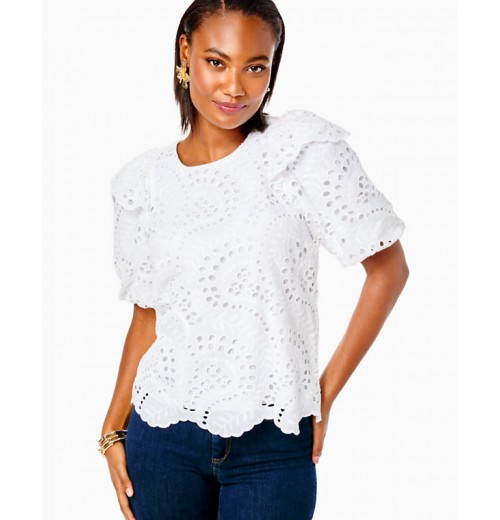 Aleena Eyelet Top