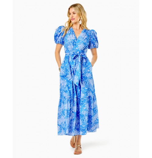 Ezralyn Short Sleeve Cotton Maxi Dress